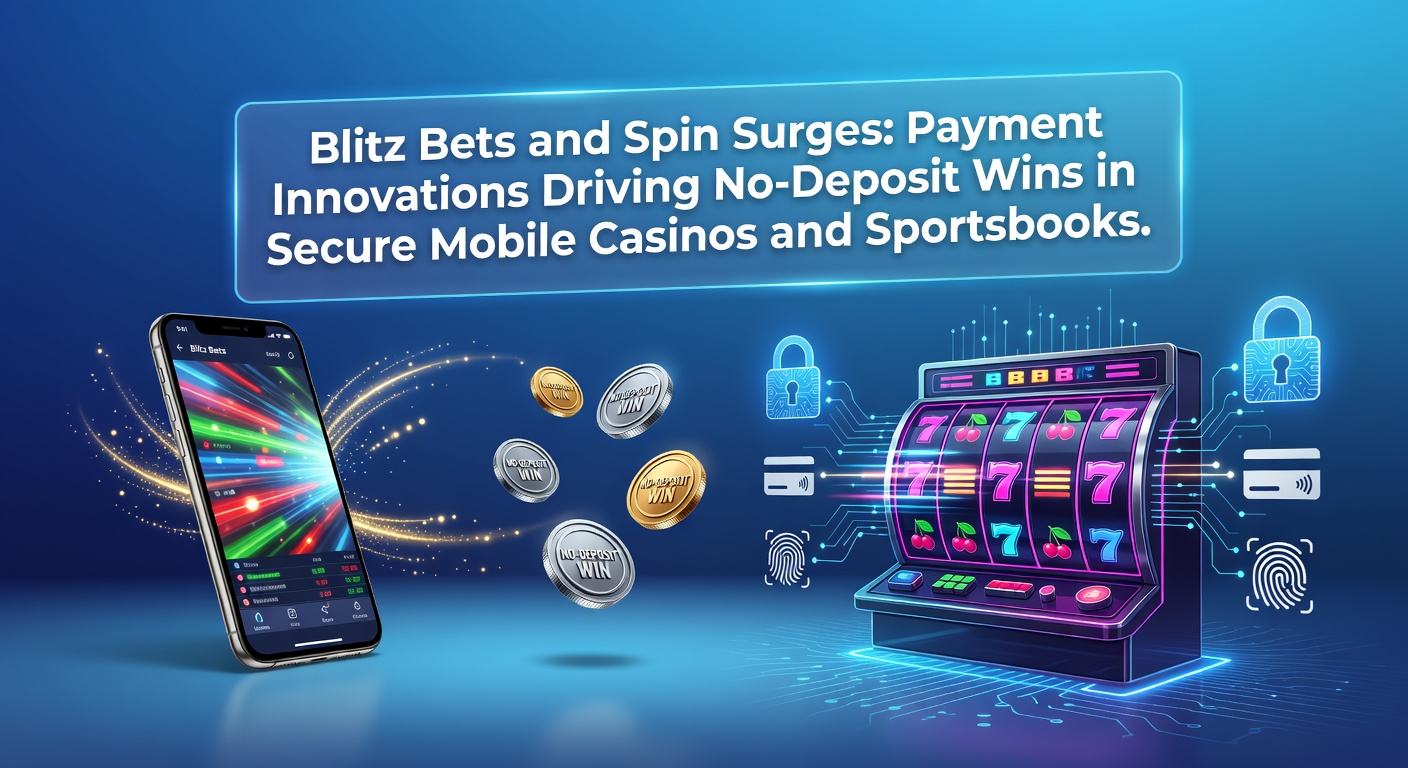 Grafische weergave van snelle betaalstromen in mobiele gokapps met Blitz Bets en Spin Surges die no-deposit winsten activeren