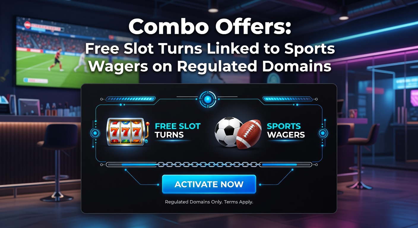 Promotiebeeld van een combo offer met slots en sportweddenschappen op een gereguleerd platform, inclusief icons van gratis spins en voetbalweddenschappen