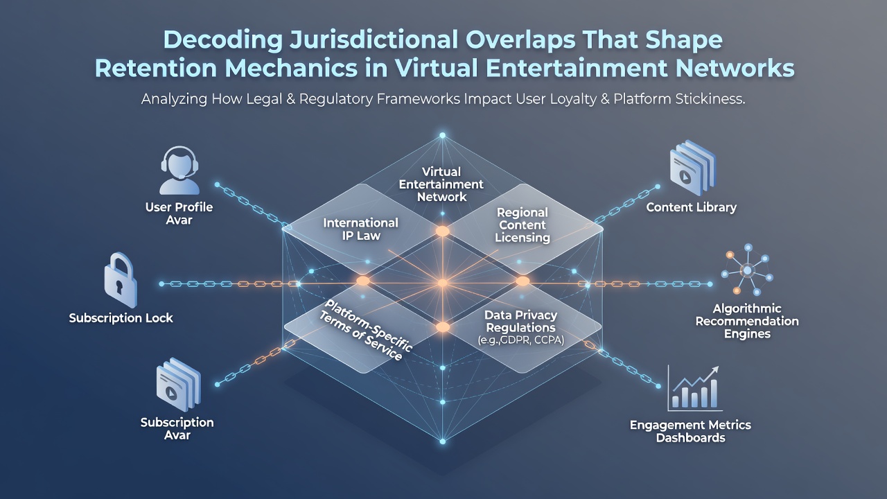 Digitale netwerken met overlappende jurisdicties en retentie-indicatoren