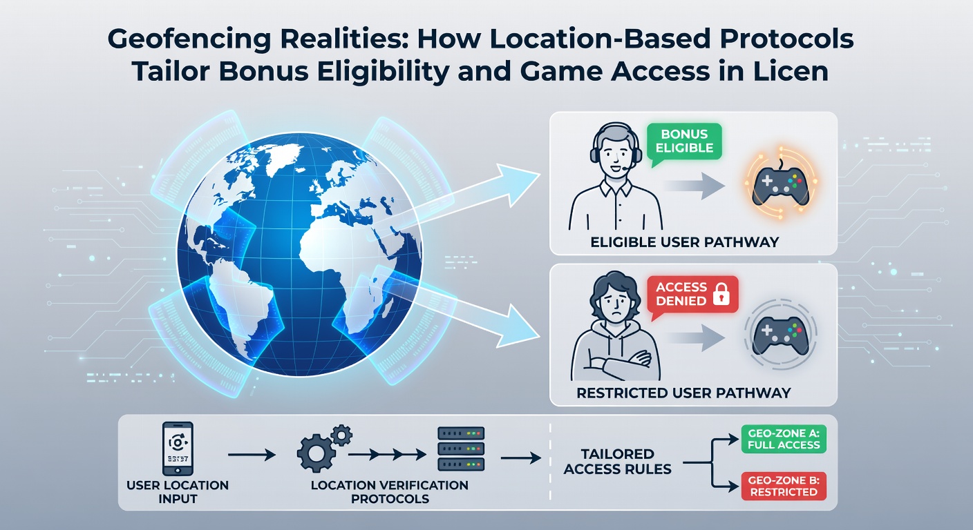 Mobiele app-interface met geofencing waarschuwing voor spelers buiten de licentiezone