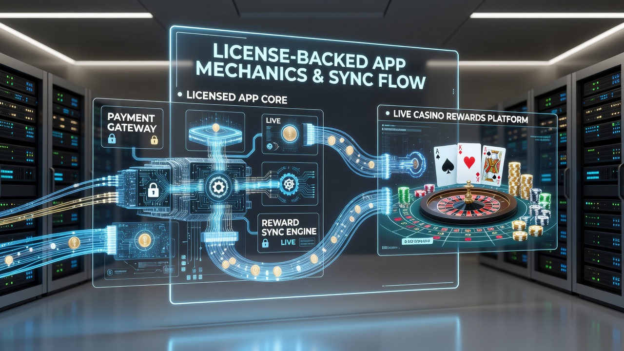 Technische weergave van betalingsstromen en beloningsystemen in apps