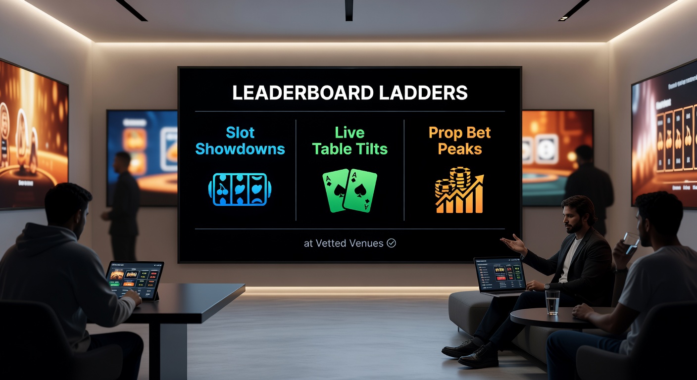 Live dealer tafel met spelers die punten scoren op een leaderboard, prop bets en tilts in volle gang