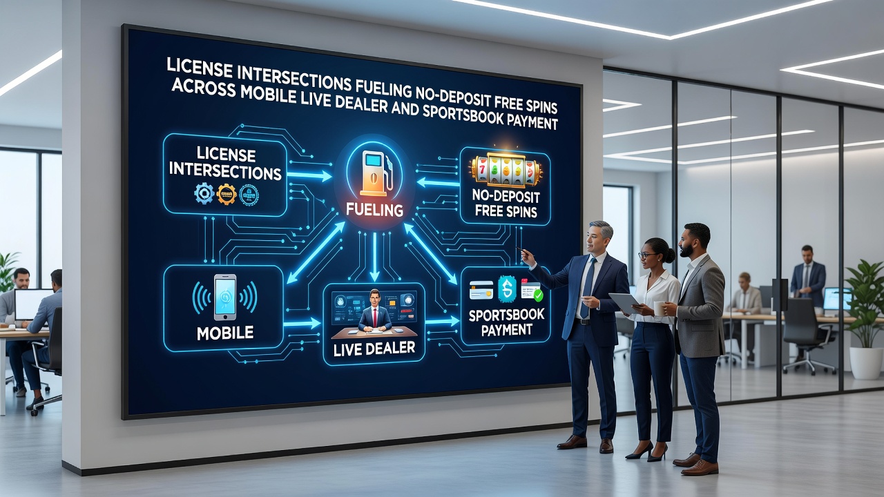 Diagram van betalingsstromen tussen no-deposit bonussen, live dealers en sportsbook netwerken op mobiele apparaten