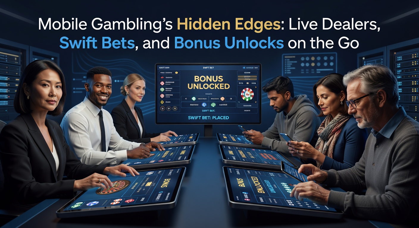 Smartphone met live casino dealer op scherm, symboliserend mobiel gokken met interactieve elementen