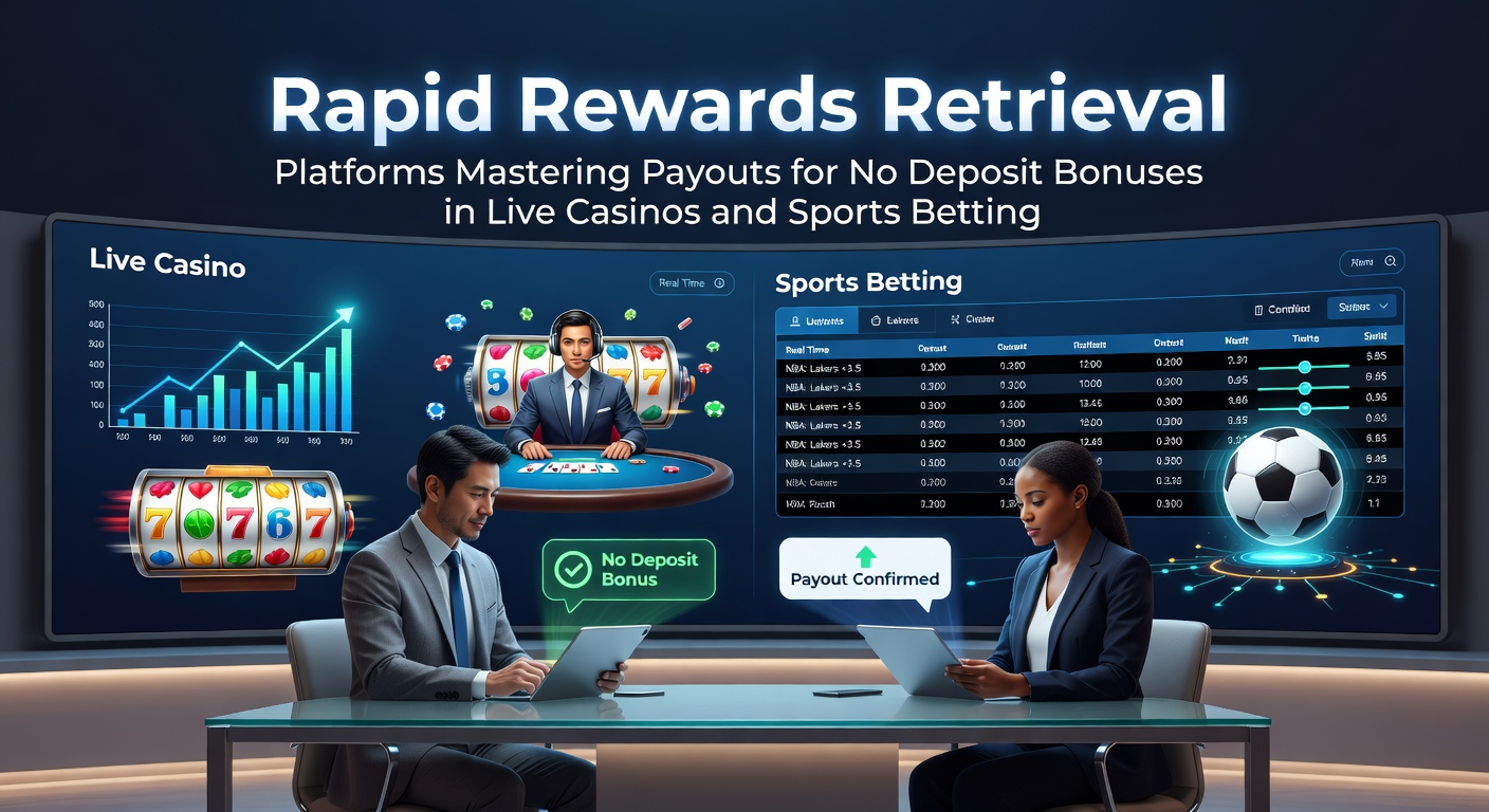 Grafiek met snelle uitbetalingsgrafieken van no-deposit bonussen in live casino- en sportweddenschapsplatforms, inclusief tijdlijnen en succespercentages