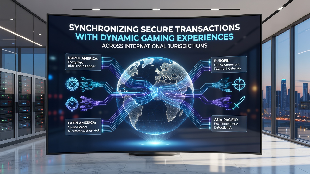 Diagram van beveiligde betalingsstromen gekoppeld aan live gaming interfaces