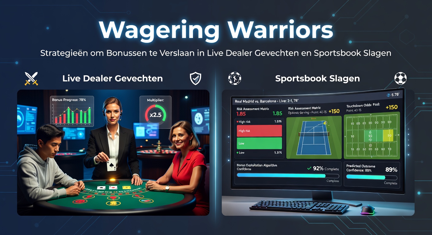 Sportsbook interface met live odds, bonus tracker en strategische bets op voetbal en tennis