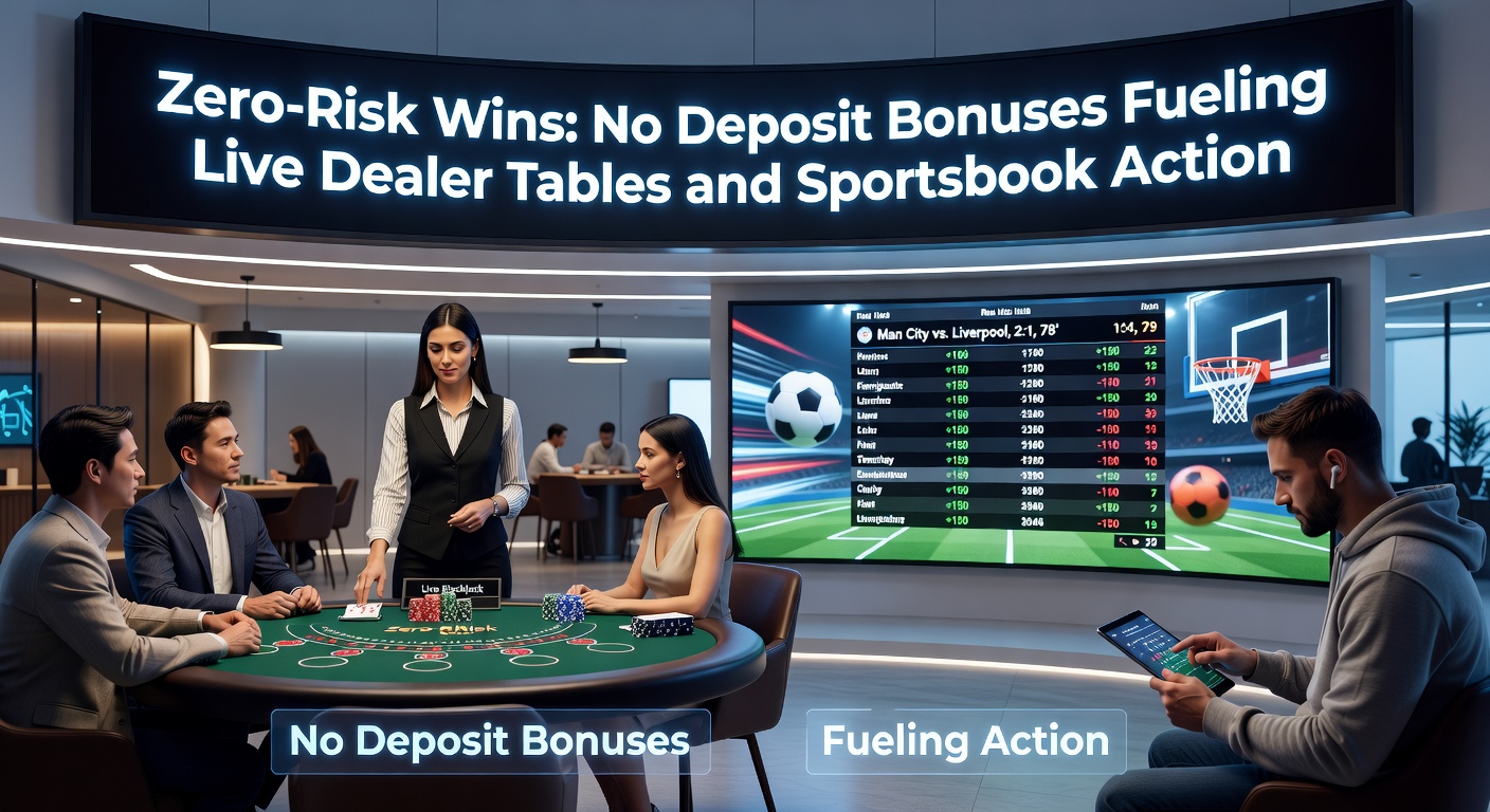Dynamische sportsbook interface met live weddenschappen en no deposit bonus indicator, meerdere events zichtbaar